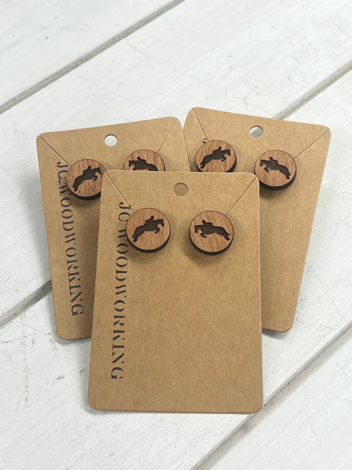 JC Woodworking Circle w/Jumper Post Earring