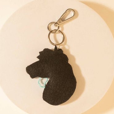 Chief Mustang Keychain in Sable Tan