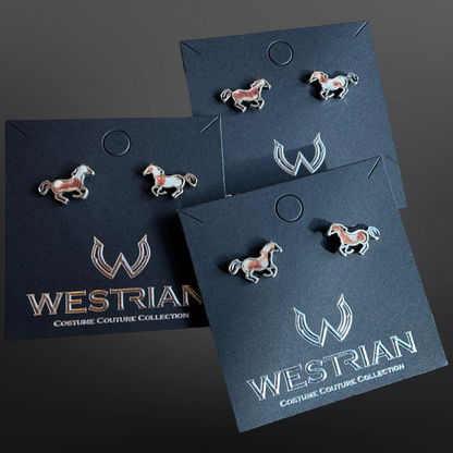 Paint Horse Hair On Stud Earrings