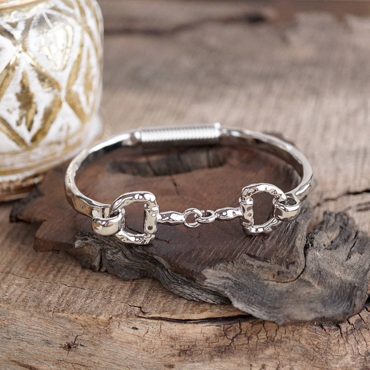 Rider’s Curve – Hinged Horse Bit Bracelet