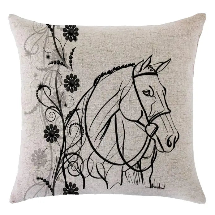 Noble Pony - Linen Pillow