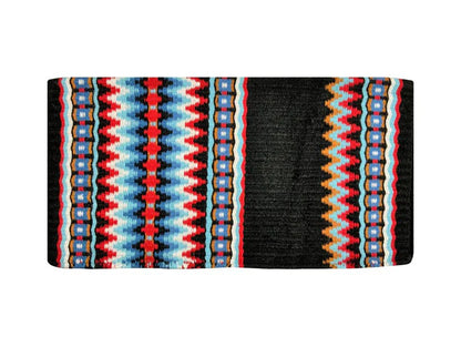 36" X 34" Wool Saddle Blanket with accents
