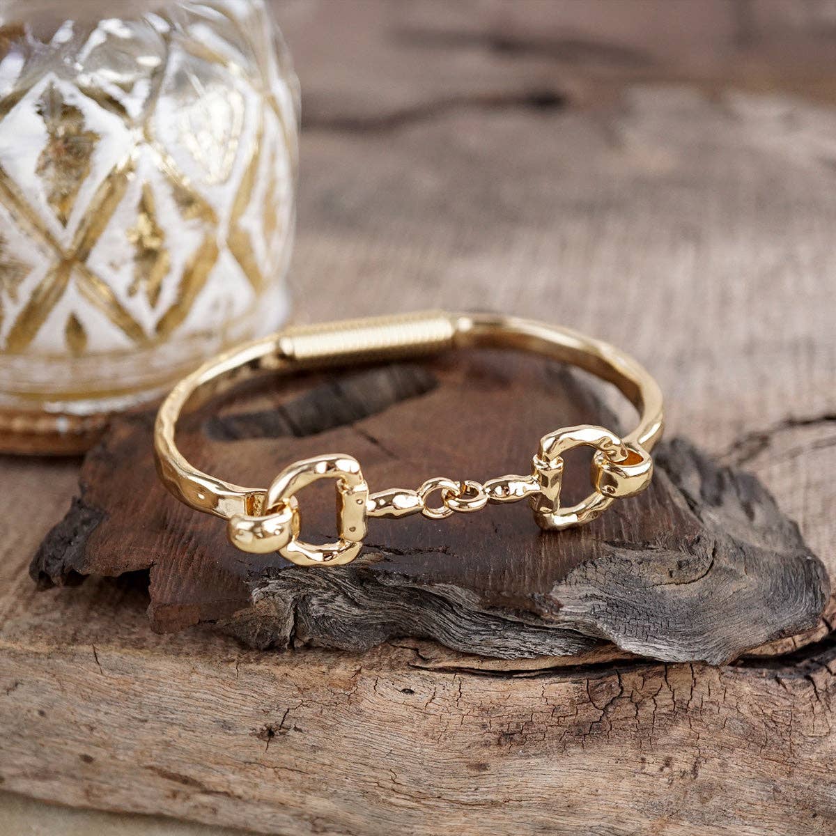Rider’s Curve – Hinged Horse Bit Bracelet