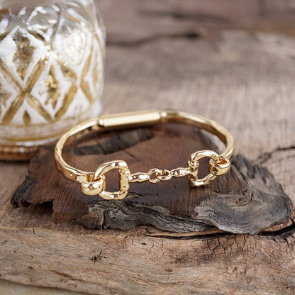 Rider’s Curve – Hinged Horse Bit Bracelet