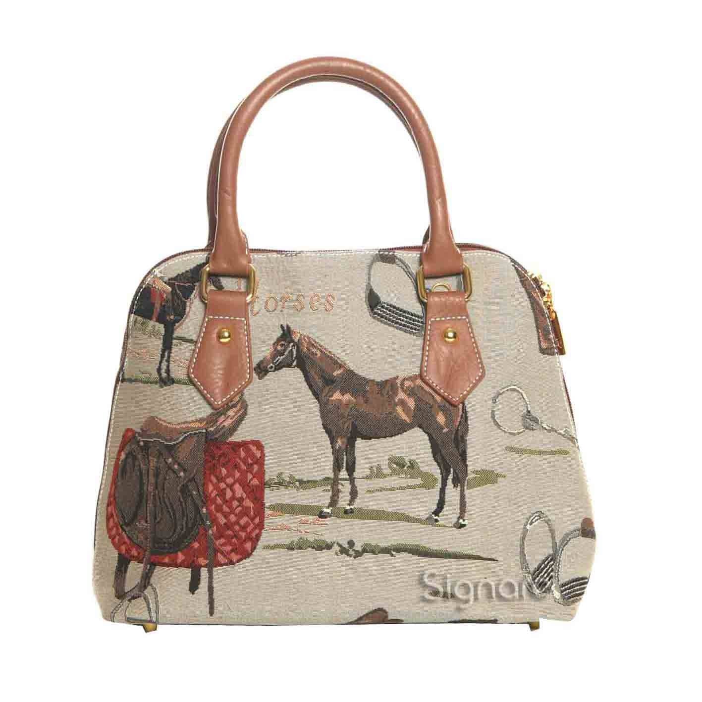 CONV-HOR | Horse Convertible Top Handle Purse Handbag