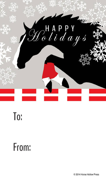 Horse Gift Tags 1 Package / 12 Horse Snow Christmas Holiday