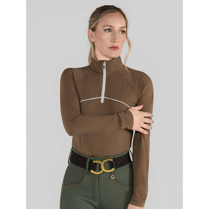 Dapplebay Lady 1/4 Zip Aircut LS Riding Top