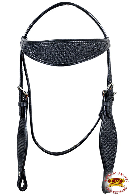 HILASON Western Horse Headstall Basket Weave