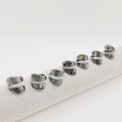Vintage Ring Desert Night Cactus Ring