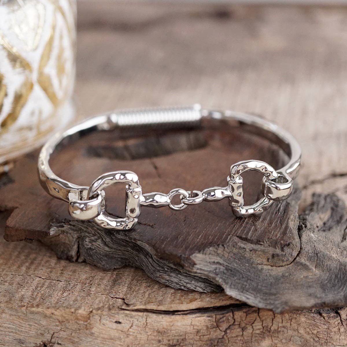 Rider’s Curve – Hinged Horse Bit Bracelet