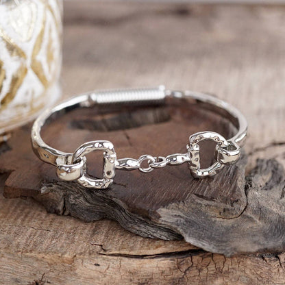 Rider’s Curve – Hinged Horse Bit Bracelet