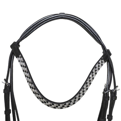 Bonn Crank - Leather Dressage Horse Bridle With Flash