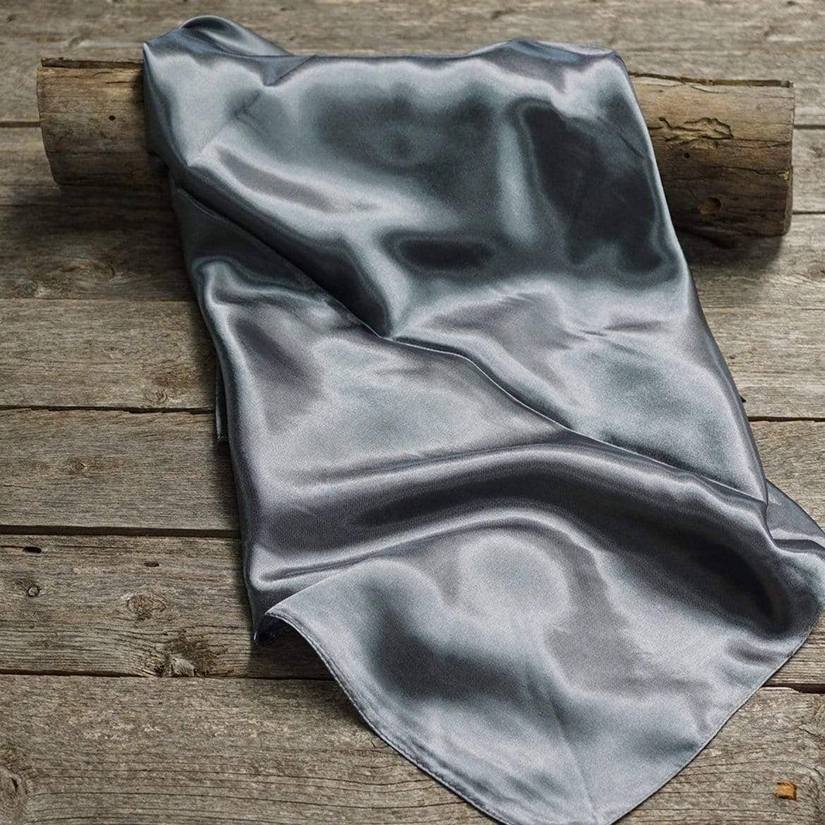 35X35" Solid Silver / Grey Wild Rag / Scarf WRS15