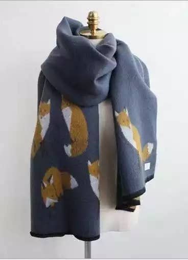 Tallyho Mr Fox Soft Winter Scarf Shawl