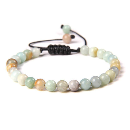 6mm Natural Stone Hand Woven Stretch Bracelets