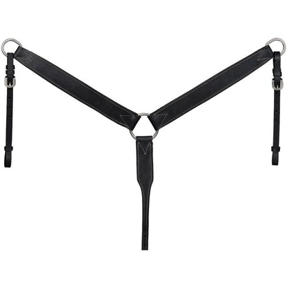 Silver Royal Harness Leather Breastcollar