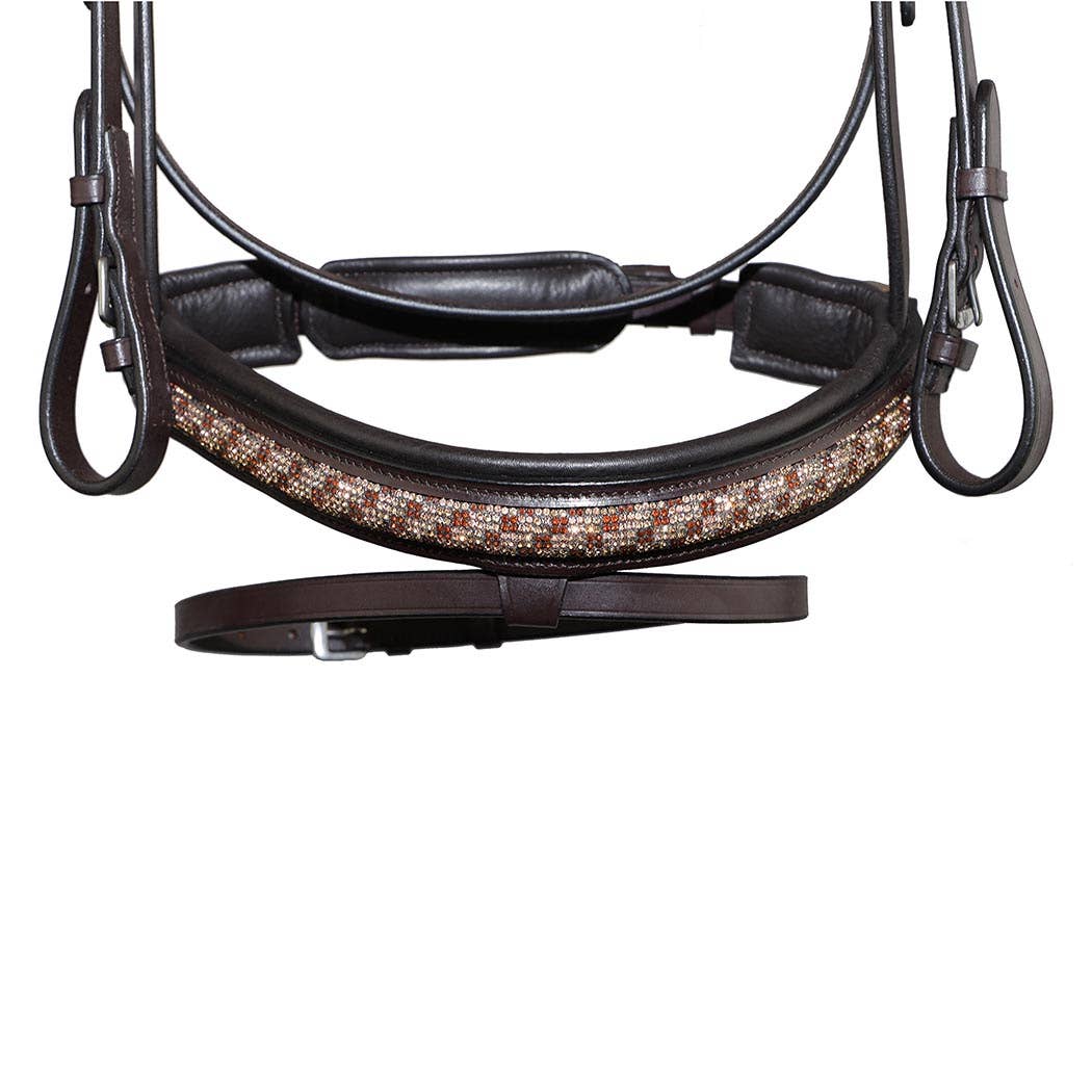 Bonn Crank - Leather Dressage Horse Bridle With Flash