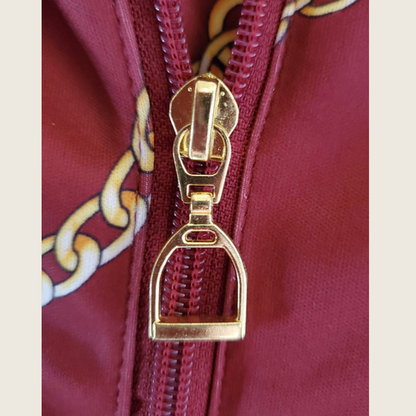 Burgundy Print Vest