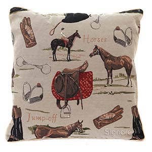 | HORSE PILLOWCASE/CUSHION COVER | DECORATIVE DESIGN FASHION HOME PILLOW 18X18 INCH