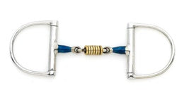 Centaur® Blue Steel King Dee Double Jointed Mouth Bit with Loose Brass Roller Disks