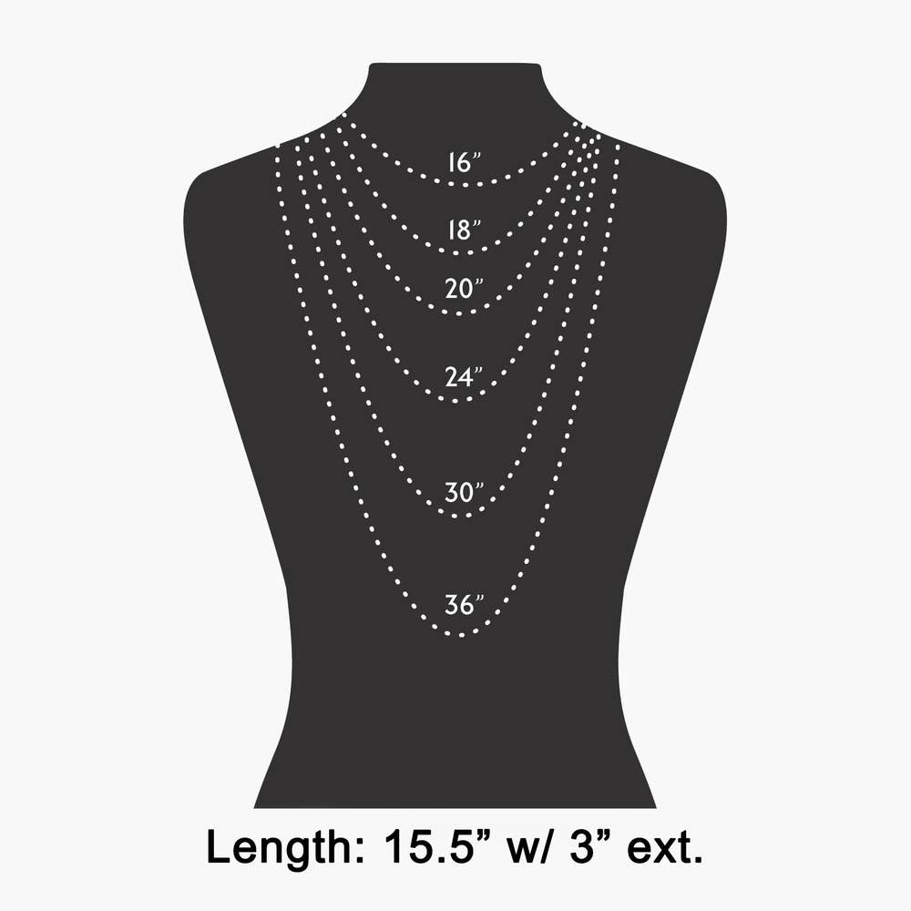 Cz Horseshoe Paperclip Chain Necklace