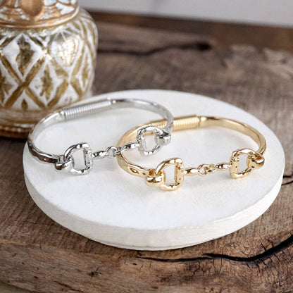 Rider’s Curve – Hinged Horse Bit Bracelet