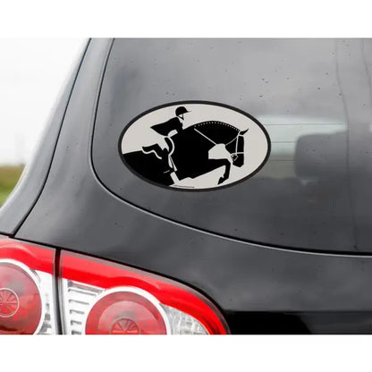 Oval Equestrian Sticker WATERPROOF