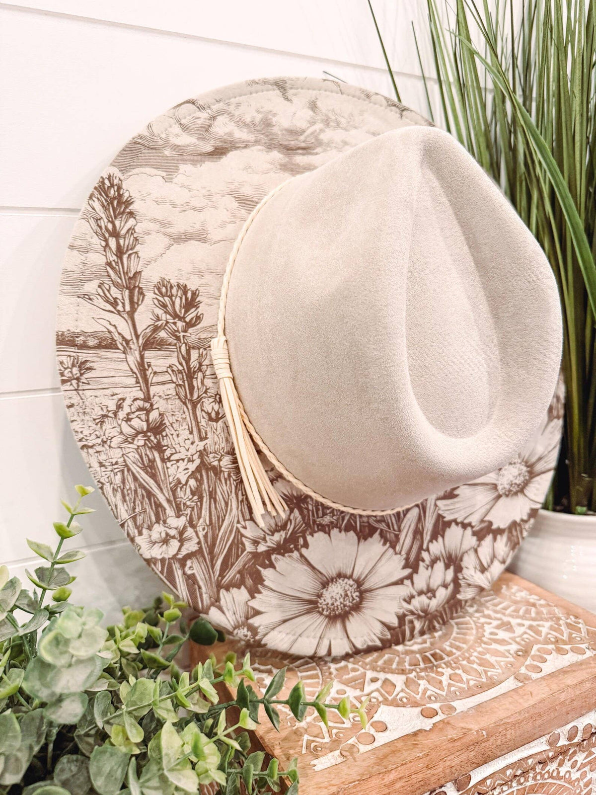 Engraved Wildflower Hat