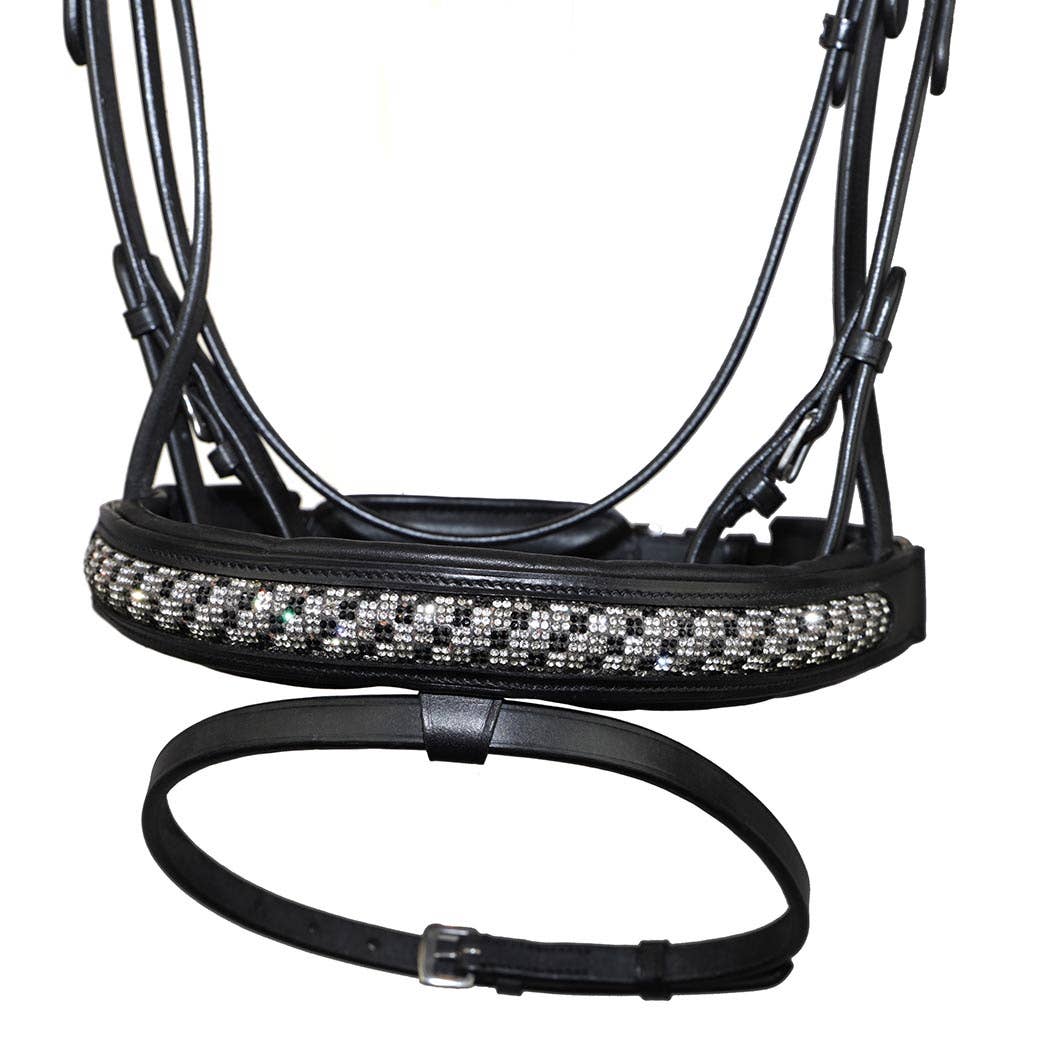 Bonn Crank - Leather Dressage Horse Bridle With Flash