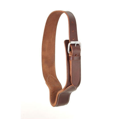 Tough1 Leather Cribbing Collar Dark Oil, Horse