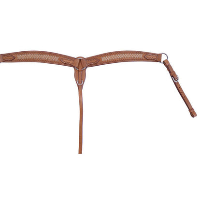 Shaped Breast Collar w/Natural Rawhide Lace