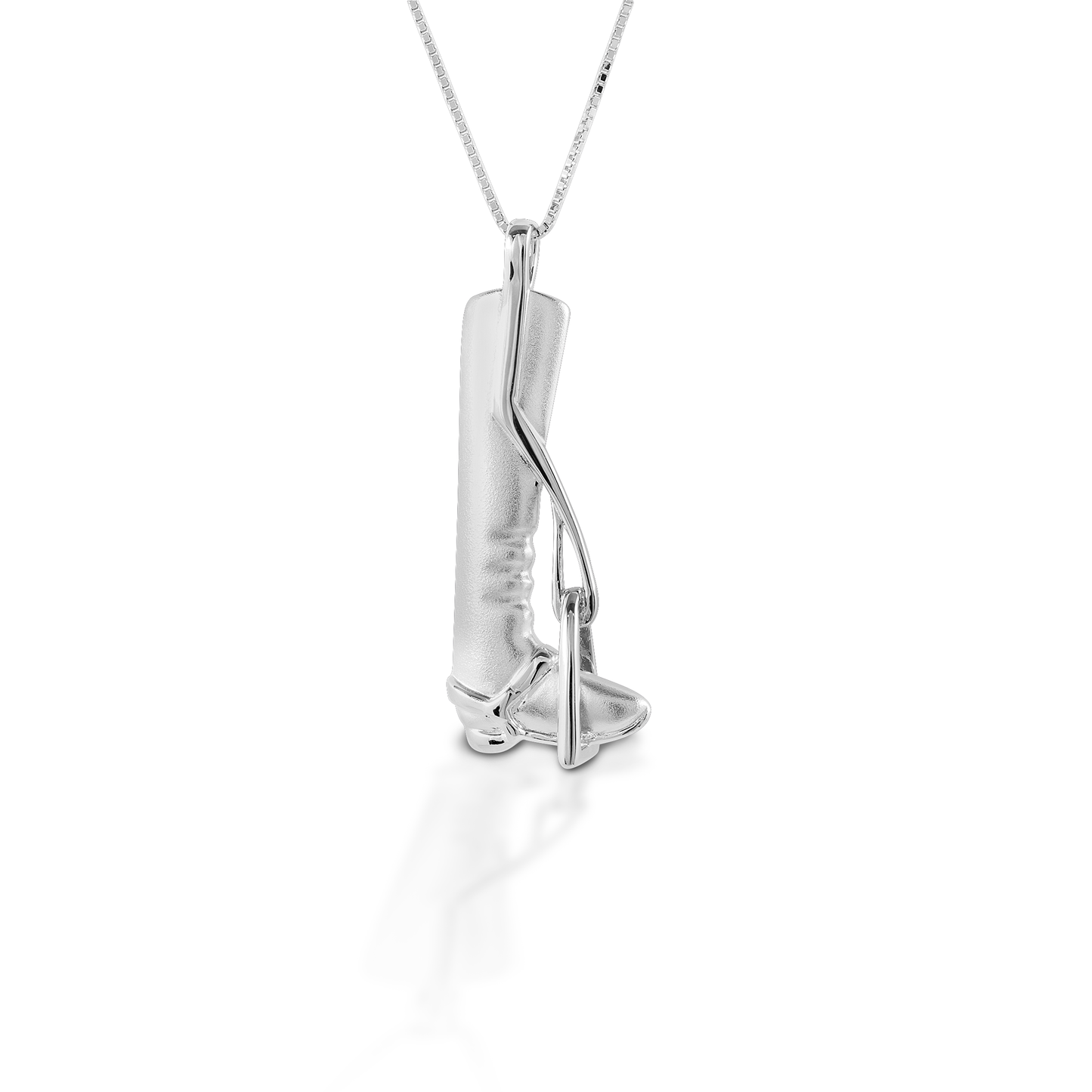 Kelly Herd Sterling Silver Riding Boot & Stirrup Necklace