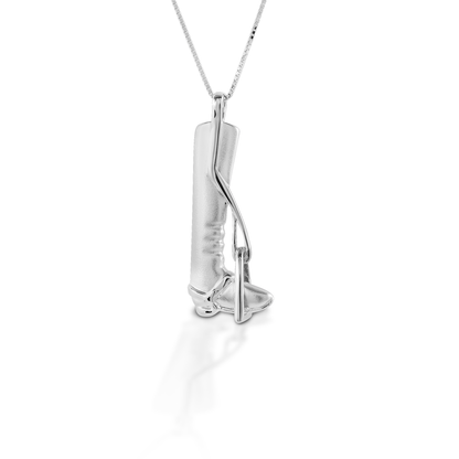 Kelly Herd Sterling Silver Riding Boot & Stirrup Necklace