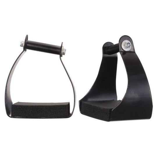 USED Tough1 Angled Trail Aluminum Stirrups  Black