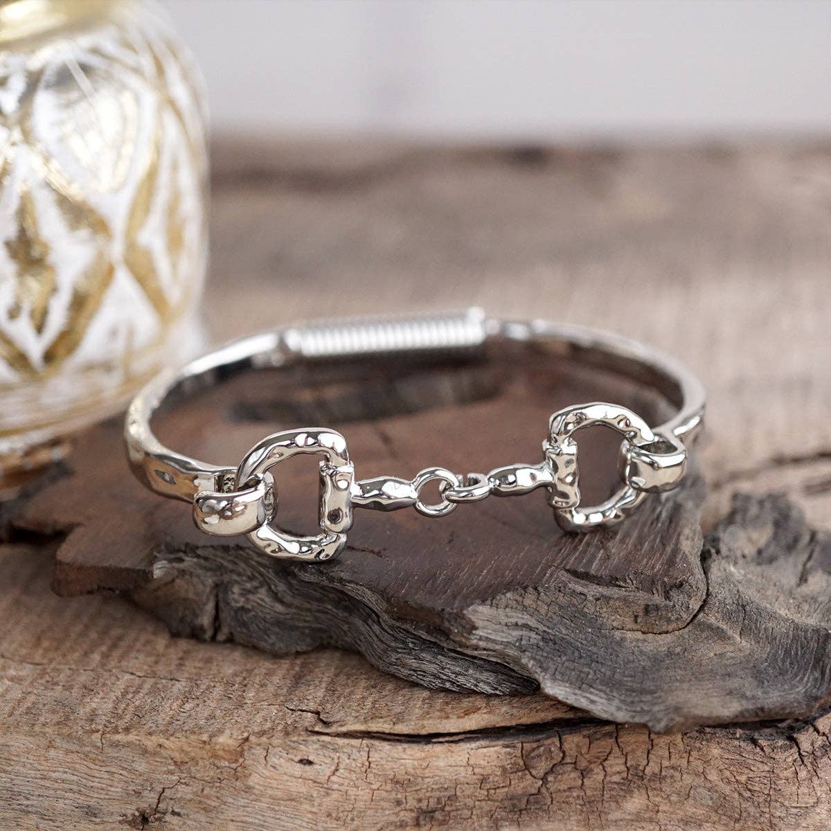 Rider’s Curve – Hinged Horse Bit Bracelet