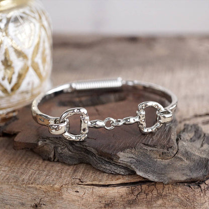 Rider’s Curve – Hinged Horse Bit Bracelet