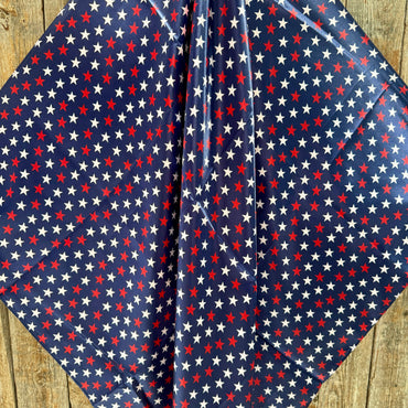 35X35" Red, White & Blue USA Star Wild Rag | Scarf WR3463