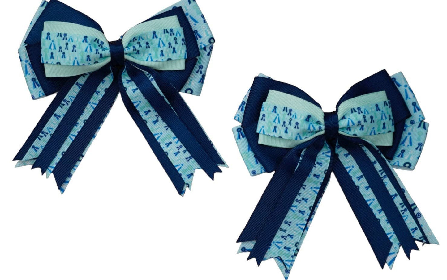 Show Bows-Teal Winning Ribbons