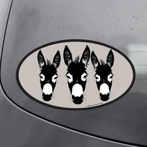 Oval Equestrian Sticker WATERPROOF