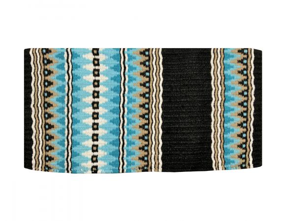 36" X 34" Wool Saddle Blanket with accents