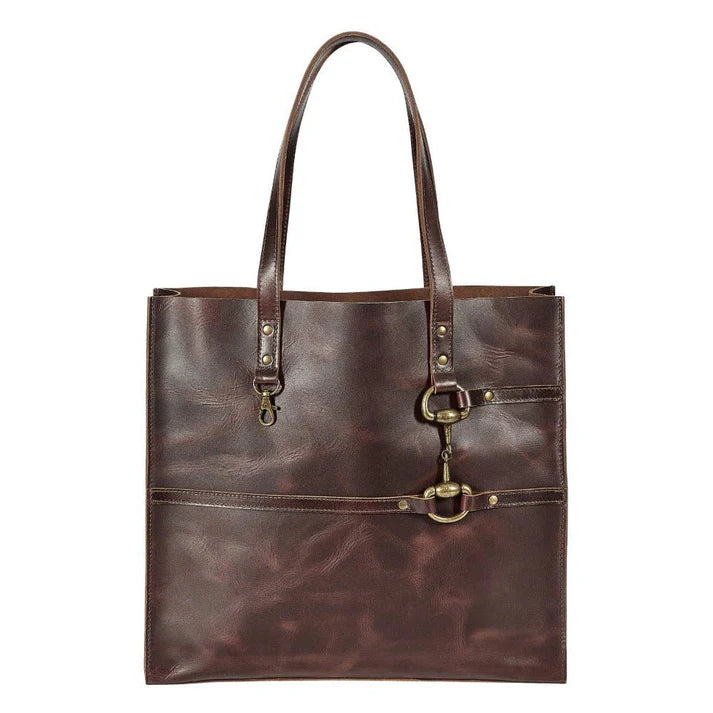 Snaffle Bit Leather Tote Bag