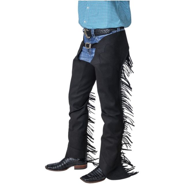 Tough1 Synthetic Suede Chaps Large Black