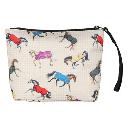 JPC - AWST Int'l Lila Horses in Blankets Accessory Bag