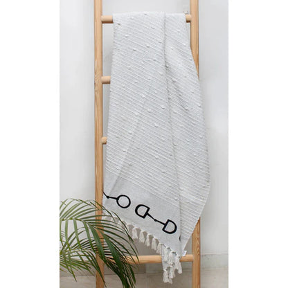JPC - Lila Snaffle Bit Cotton Throw