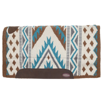 Shiloh Showman 36" x 34" 100% Woven Wool Top Pad with Memory Felt Bottom - Navajo Diamond