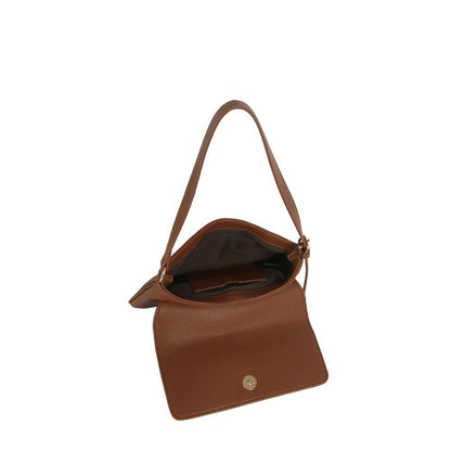 Horsebit Curved Baguette Shoulder Bag