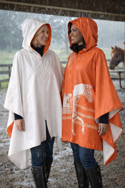 Orange Horse Corral Reversible Rain Cape