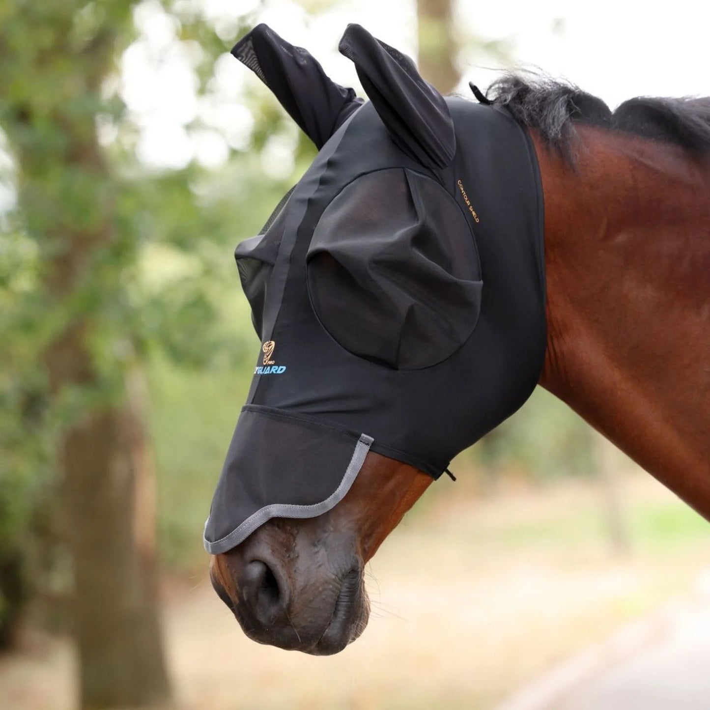 Shires - FlyGuard Pro Stretch Fly Mask with Ears & Nose