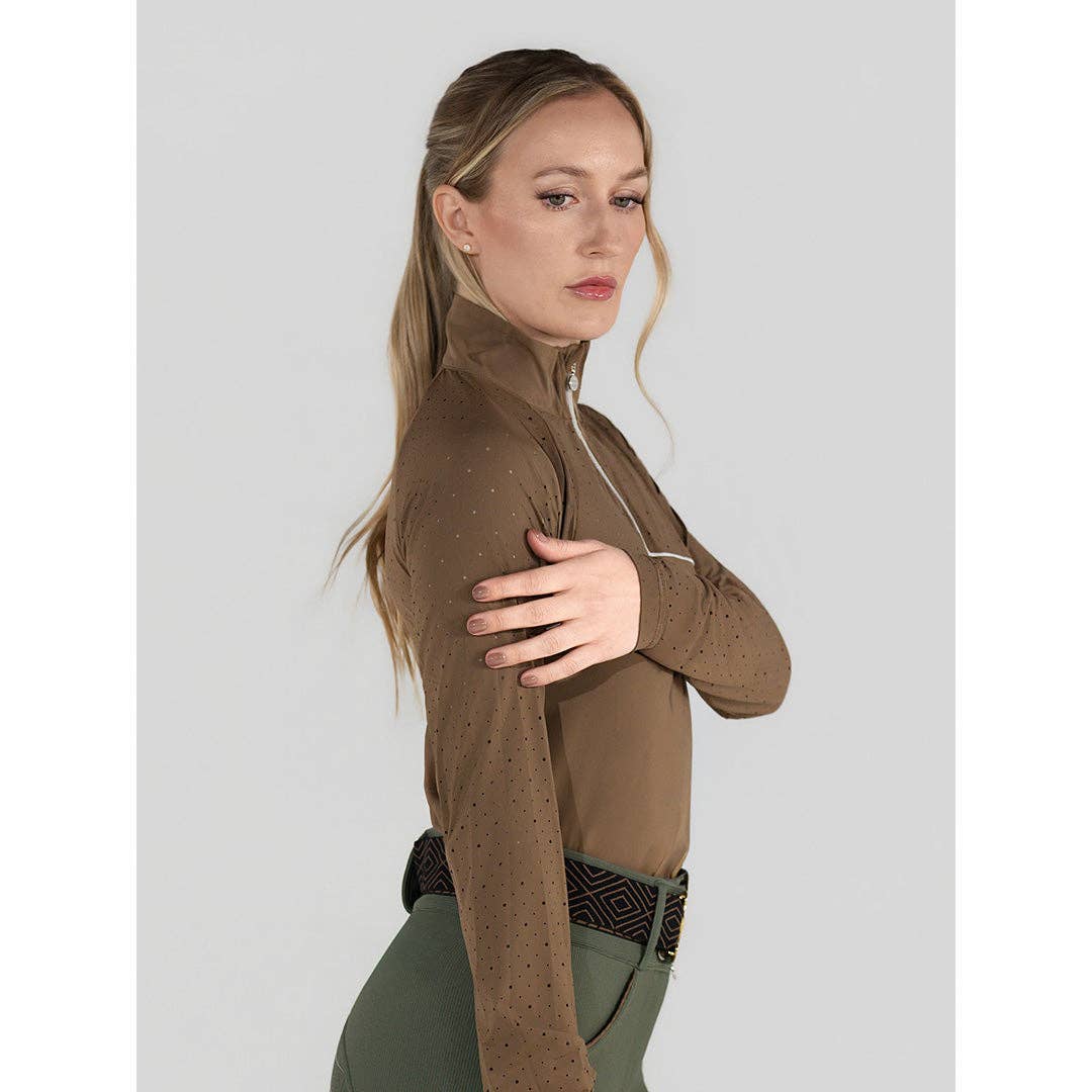 Dapplebay Lady 1/4 Zip Aircut LS Riding Top