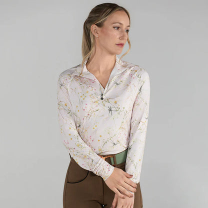 Dapplebay Dragonfly Meadow 1/4 Zip Riding Top - Long Sleeve